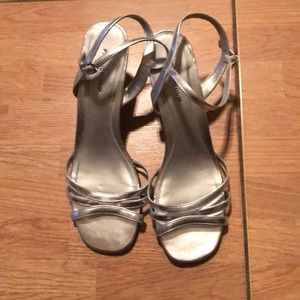 Gently worn silver heels
